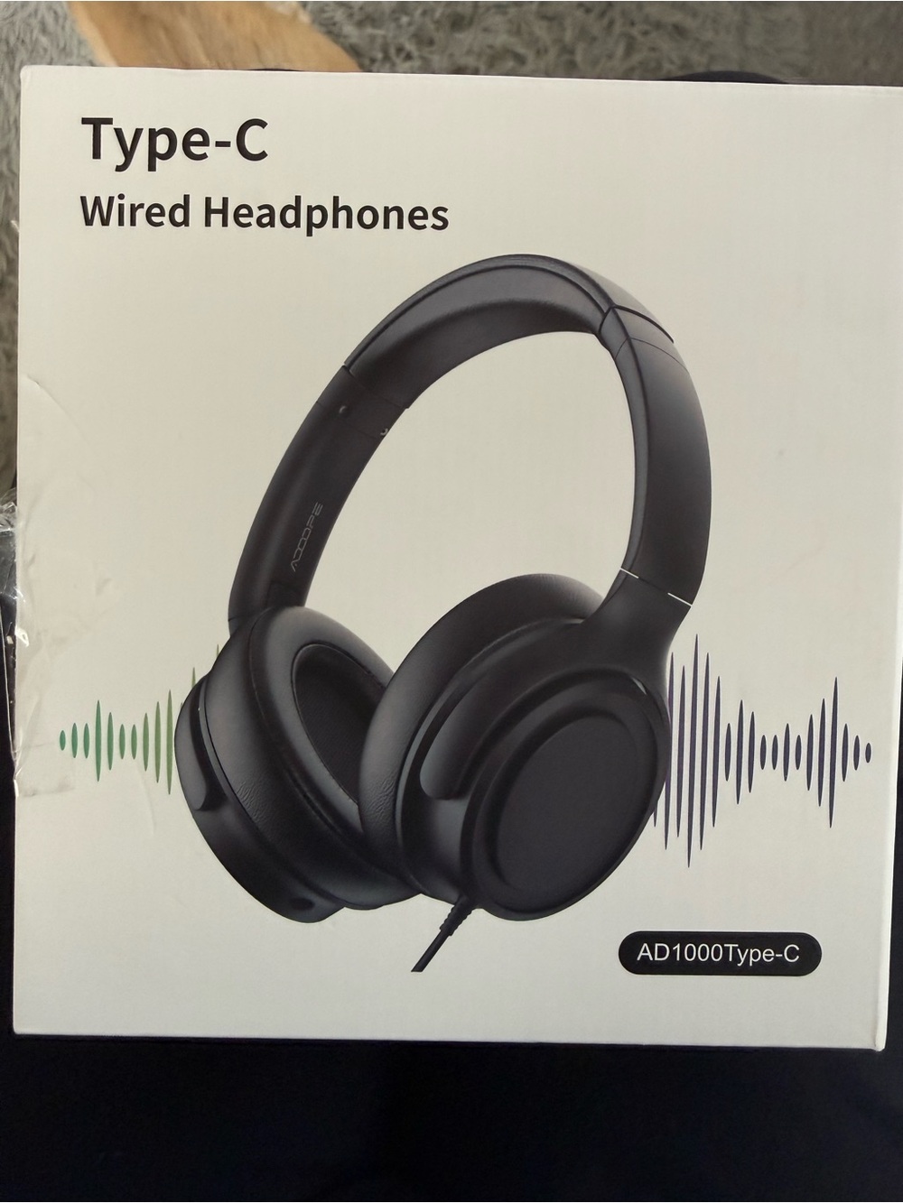 Wired Over-Ear Type-C Headphones - Black
